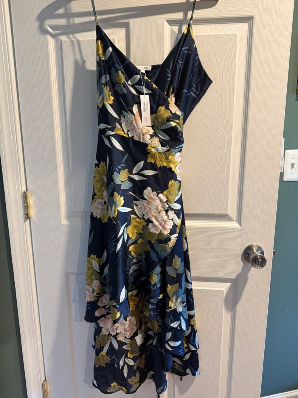 Baltic Born Navy Floral Wrap Dress Steffi Tulip